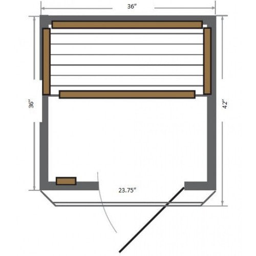 SunRay Sedona 1-2 Person Indoor Infrared Sauna