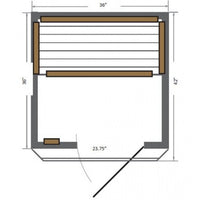 Thumbnail for SunRay Barrett 2-Person Indoor Infrared Sauna