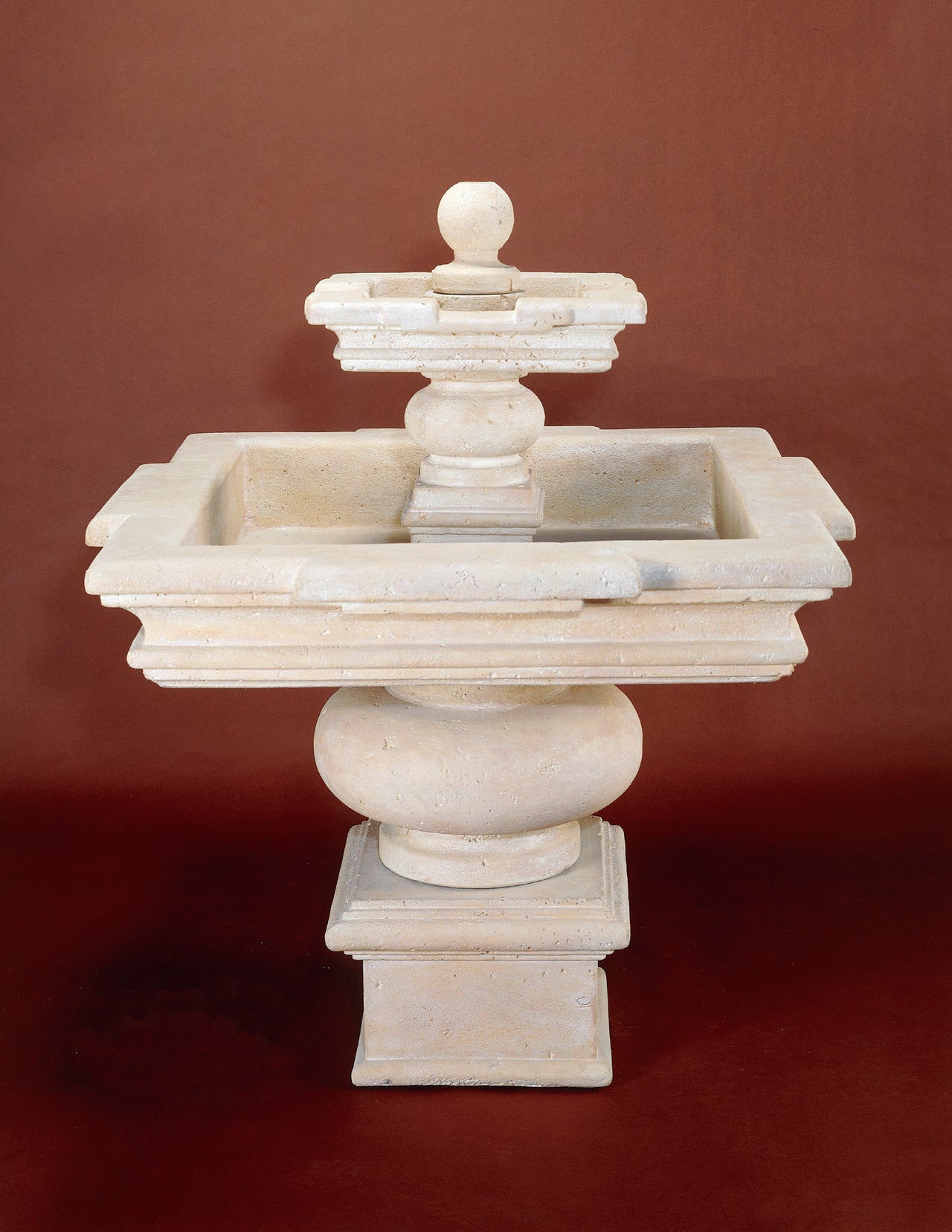 Fontana Quadra Cast Stone Outdoor Garden Fountain