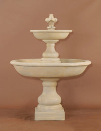 Thumbnail for Belair Two Tier Cast Stone Outdoor Water Fountain – Elegant European-Inspired Garden Feature