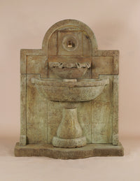 Thumbnail for Terme del Foro Wall Cast Stone Outdoor Water Fountain for Spout – Antique Architectural Elegance