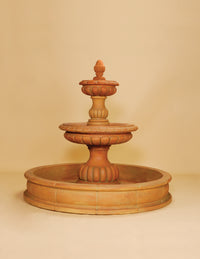 Thumbnail for Ambra Two Tier Pond Outdoor Cast Stone Garden Fountain – Timeless Elegance in a Wide Basin Design
