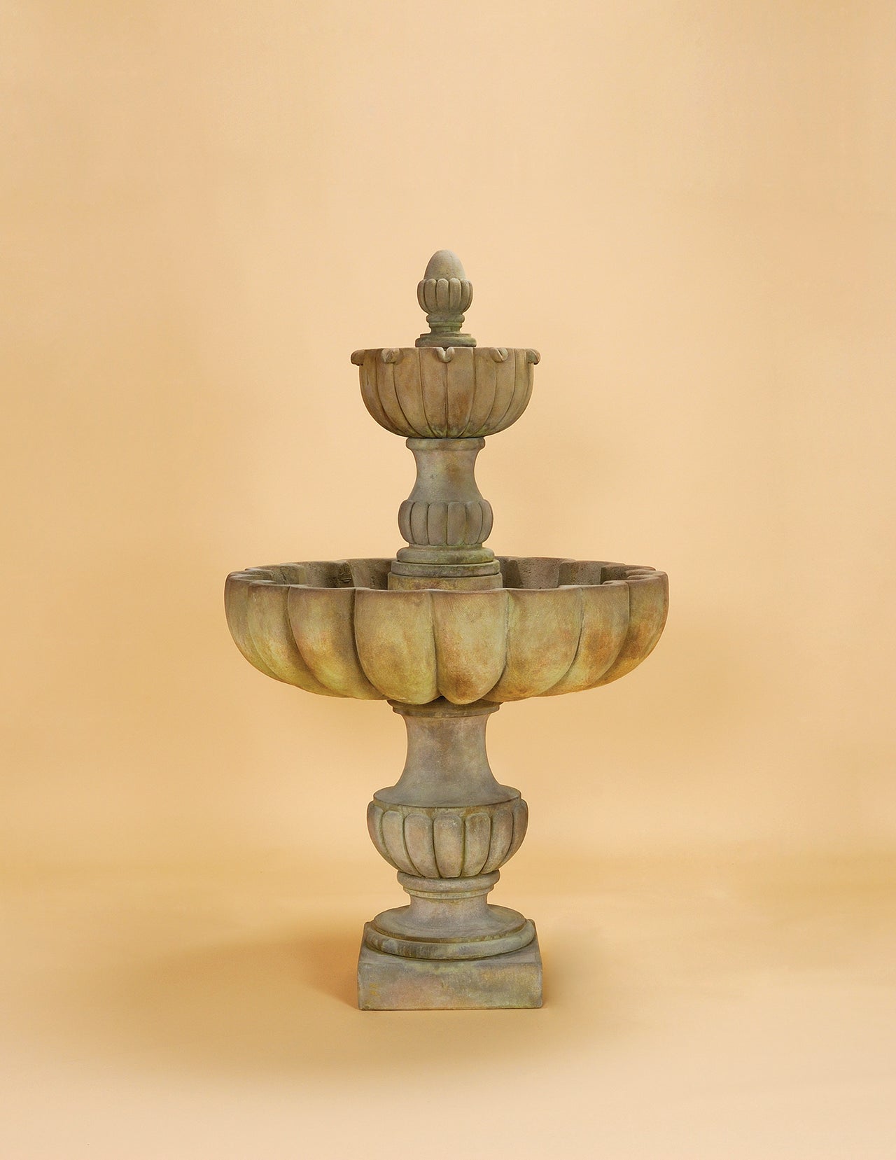 Urbino Grande Tall Two-Tier Outdoor Cast Stone Garden Fountain – Bold Architectural Elegance