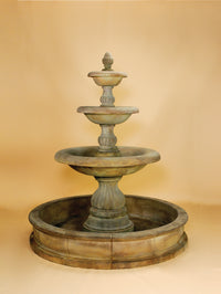Thumbnail for Isola Three-Tier Outdoor Cast Stone Garden Pond Fountain – Grandeur and Grace for Your Landscape