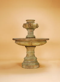 Thumbnail for Madrid Lion Outdoor Cast Stone Garden Fountain – Classical Grandeur with Regal Lion Head Detail