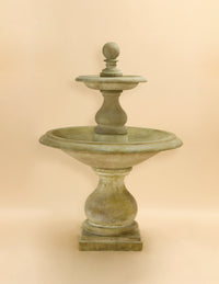 Thumbnail for Carrara Two Tier Outdoor Cast Stone Garden Fountain – Modern Elegance with Classic Charm