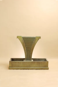 Thumbnail for Diesse Outdoor Cast Stone Fountain with Side Spillways – Modern Elegance in Motion