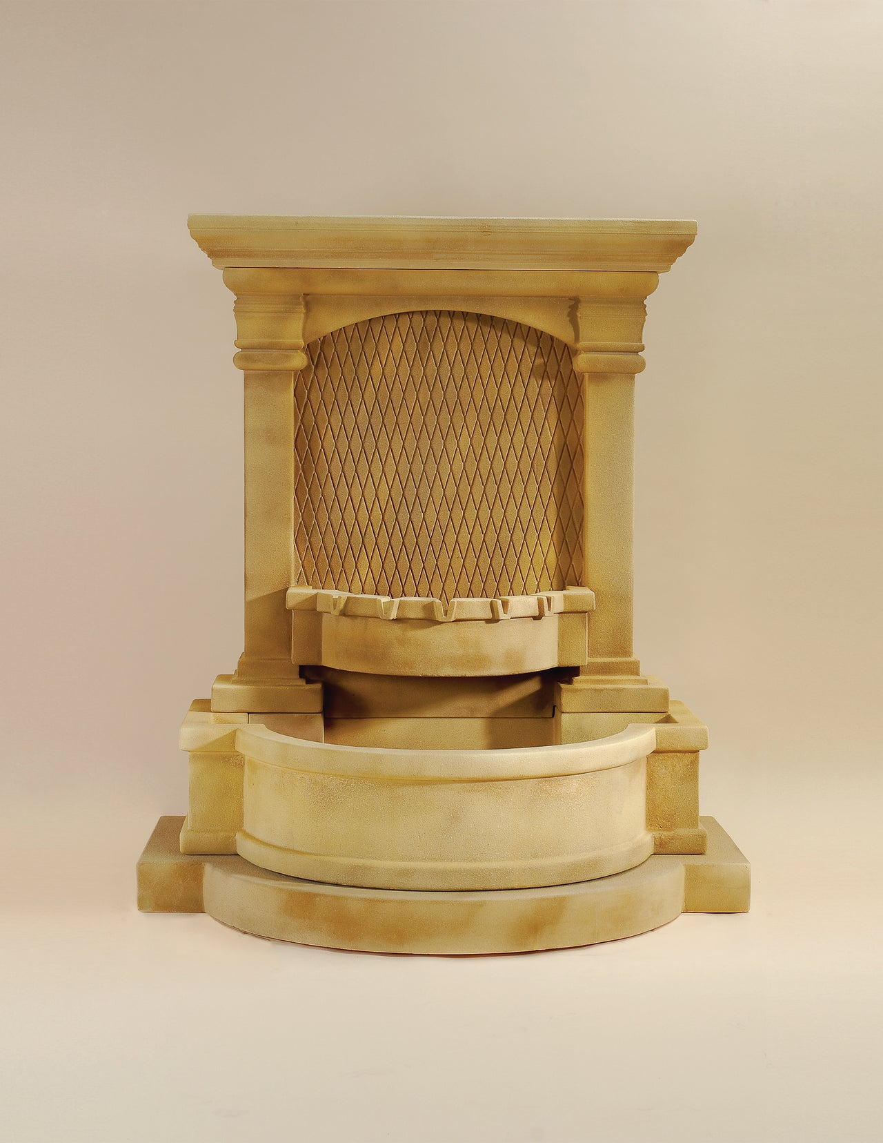 Savonna Diamond Wall of Water Outdoor Cast Stone Garden Fountain – Sculpted Elegance with Cascading Drama