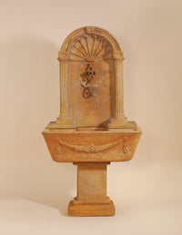 Thumbnail for Foritalico Wall Outdoor Cast Stone Garden Fountain for Spout – Classical Arch with Rosette and Festoon Detail