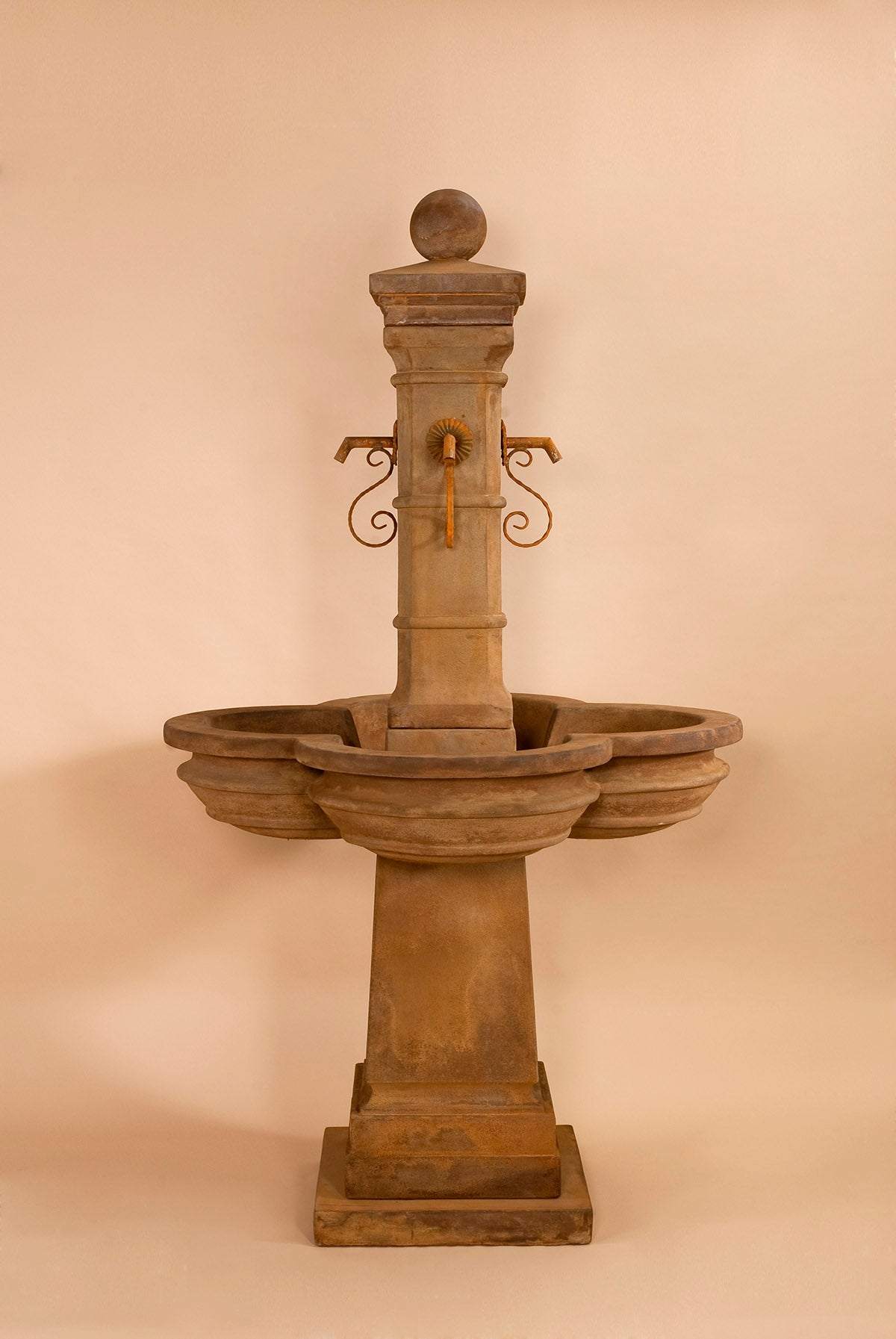 Bourdoux Courtyard Outdoor Cast Stone Garden Fountain for Spouts