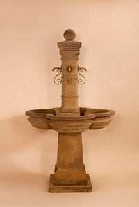 Thumbnail for Bourdoux Courtyard Outdoor Cast Stone Garden Fountain for Spouts