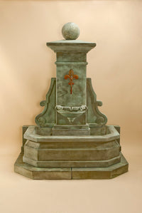 Thumbnail for Avignon Wall Outdoor Cast Stone Garden Fountain for Spout – Classic French Elegance for Garden Walls