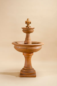 Thumbnail for Fleur De Lis Two-Tier Outdoor Cast Stone Garden Fountain by Giannini