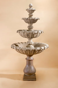 Thumbnail for Grand Chateau Four-Tier Outdoor Cast Stone Garden Fountain – A Regal Centerpiece for Majestic Landscapes