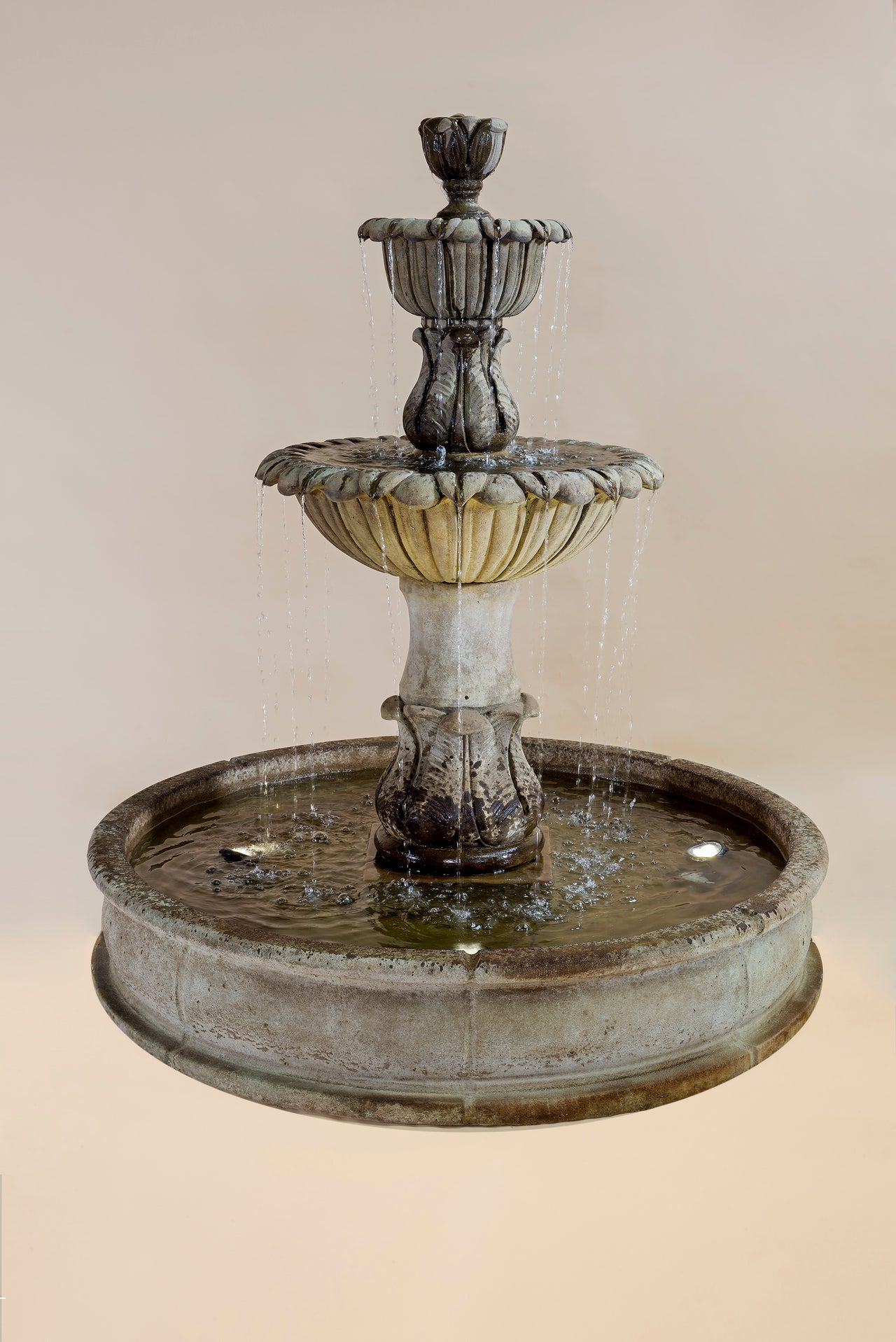 Florica Althum Pond Outdoor Cast Stone Garden Fountain – Classic Elegance for Courtyards & Gardens
