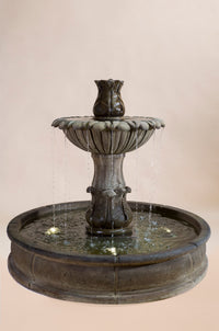 Thumbnail for Laurus Pond Outdoor Cast Stone Garden Fountain – Serene Elegance in Classic Form