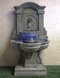 Thumbnail for Arbois Wall Outdoor Cast Stone Garden Fountain for Spout – Classic Elegance with Sculptural Detail