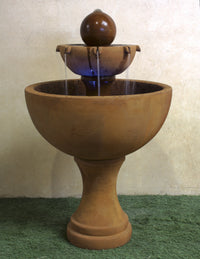 Thumbnail for Orbis Two-Tier Outdoor Cast Stone Garden Fountain