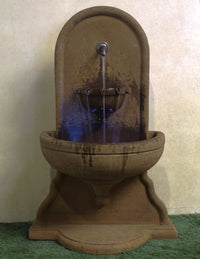 Thumbnail for Absolute Wall Cast Stone Outdoor Garden Fountain with Spouts – Model 1718 by Giannini Garden