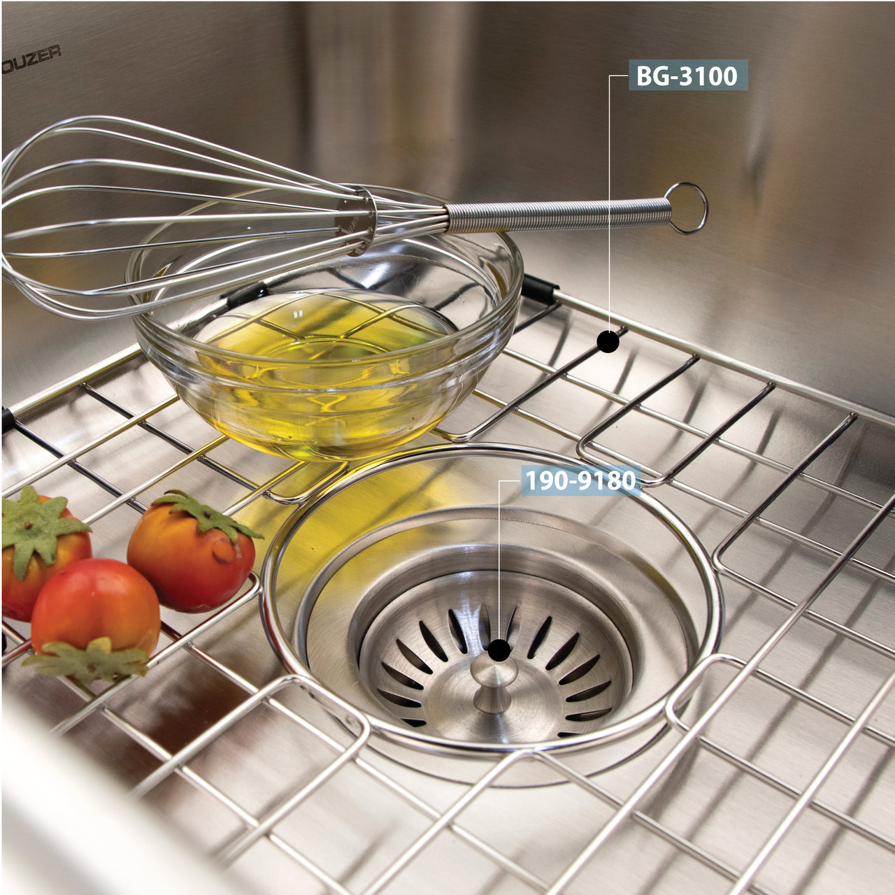 Houzer Hospitality 17 inch Stainless Steel Drop-in Topmount 7 inch Deep 3-hole Large Bar and Prep Sink