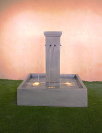 Thumbnail for Quadrum Courtyard Outdoor Fountain – Four-Spout Cast Stone Centerpiece
