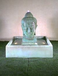 Thumbnail for Serene Buddha Courtyard Fountain – Tranquility in Cast Stone Elegance