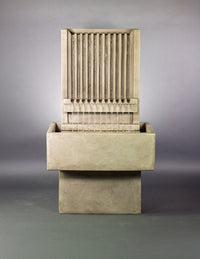 Thumbnail for Brentwood Channel Wall Fountain – Tall Outdoor Cast Stone Water Feature