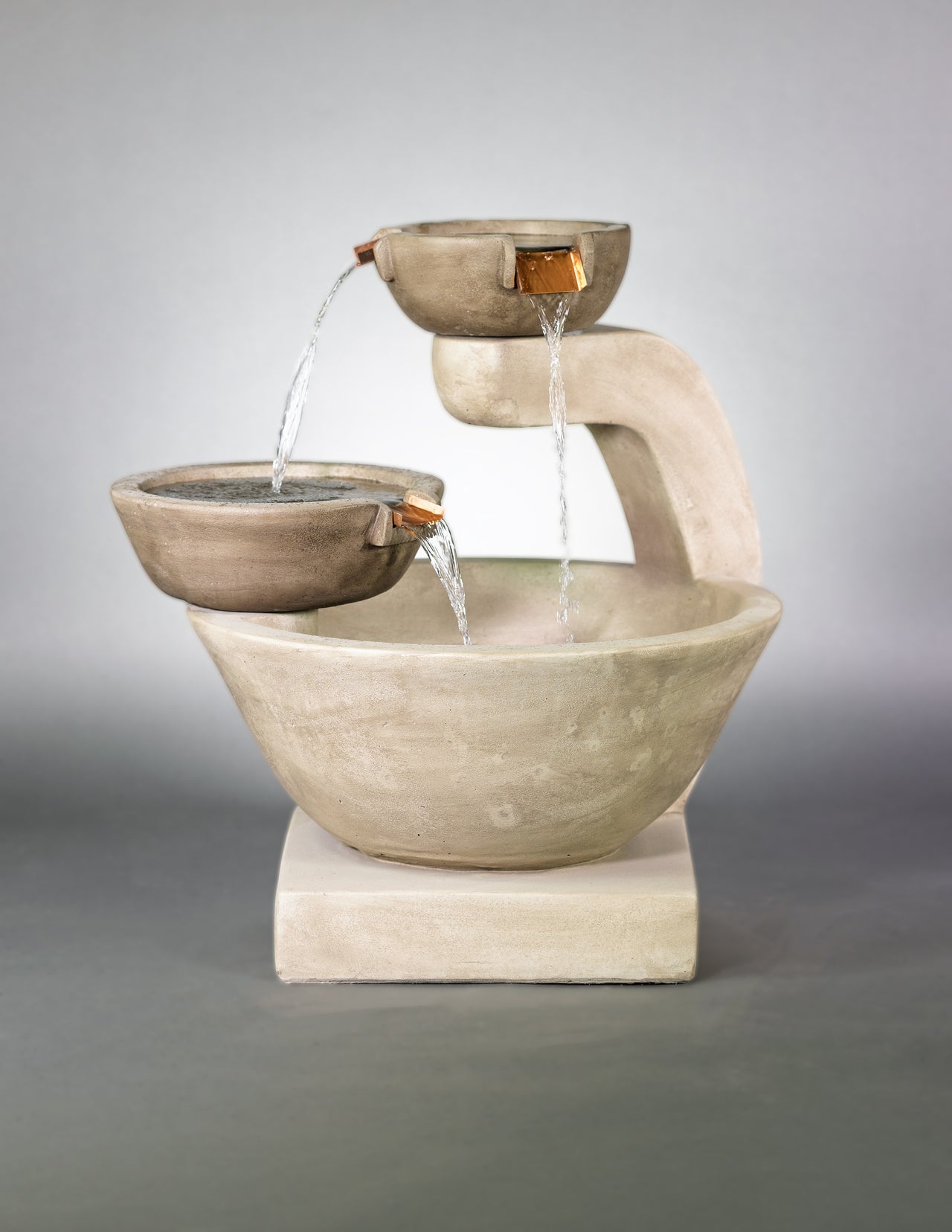 Eden Concrete Outdoor Garden Fountain – Modern Serenity with Tiered Elegance