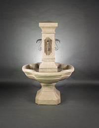Thumbnail for San Pietro Courtyard Fountain – Elegant Two Tone Finish with Rustic Iron Spouts
