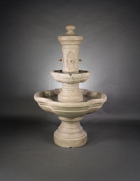 Thumbnail for Ravello Courtyard Outdoor Fountain with Copper Spouts and French Limestone Finish