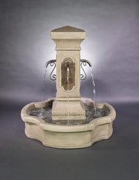 Thumbnail for San Pietro Pond Fountain with Rustic Iron Spouts and French Limestone Finish – A Grand Accent for Peaceful Outdoor Spaces