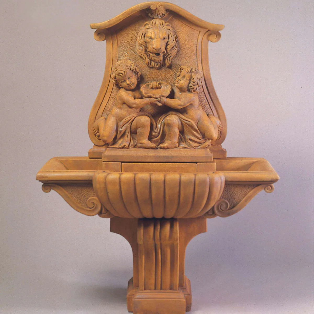 Donatello Lavabo Cast Stone Outdoor Concrete Wall Garden Fountains With Spout