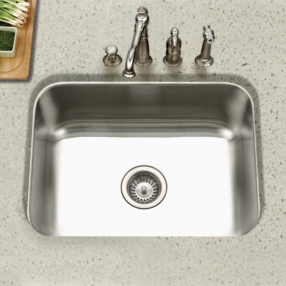 Houzer Eston Stainless Steel Undermount Single Bowl Kitchen Sink