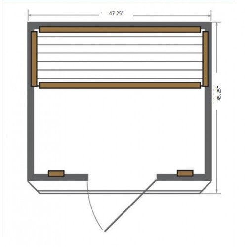 SunRay Sierra 2-Person Indoor Infrared Cedar Sauna