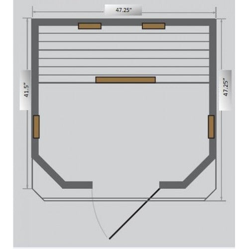 SunRay Heathrow 2-Person Indoor Infrared Sauna