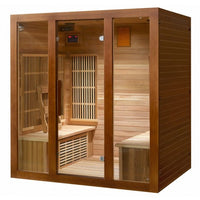 Thumbnail for SunRay Roslyn 4-Person Indoor Infrared Cedar Sauna