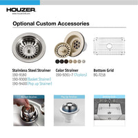 Thumbnail for Houzer Platus 33 inch White Fireclay Apron Front Farmhouse Single Bowl Kitchen Sink