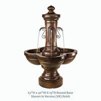 Thumbnail for Amalficello Courtyard Fountain with Rustic Iron Spouts and Verona Finish for Timeless Outdoor Elegance