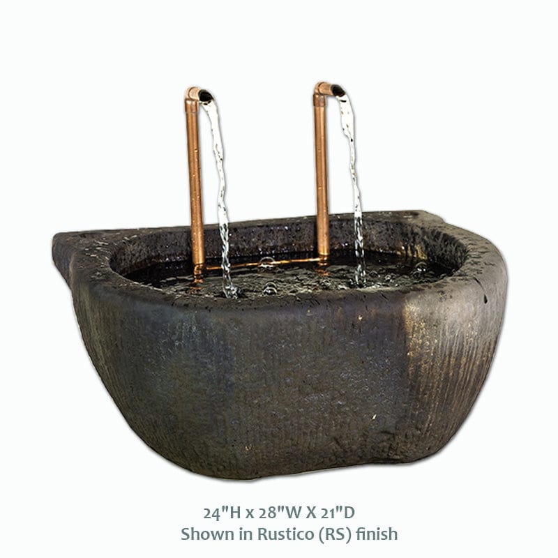 Rustico Finish Cast Stone Outdoor Garden Fountain with Soothing Waterfall Sound