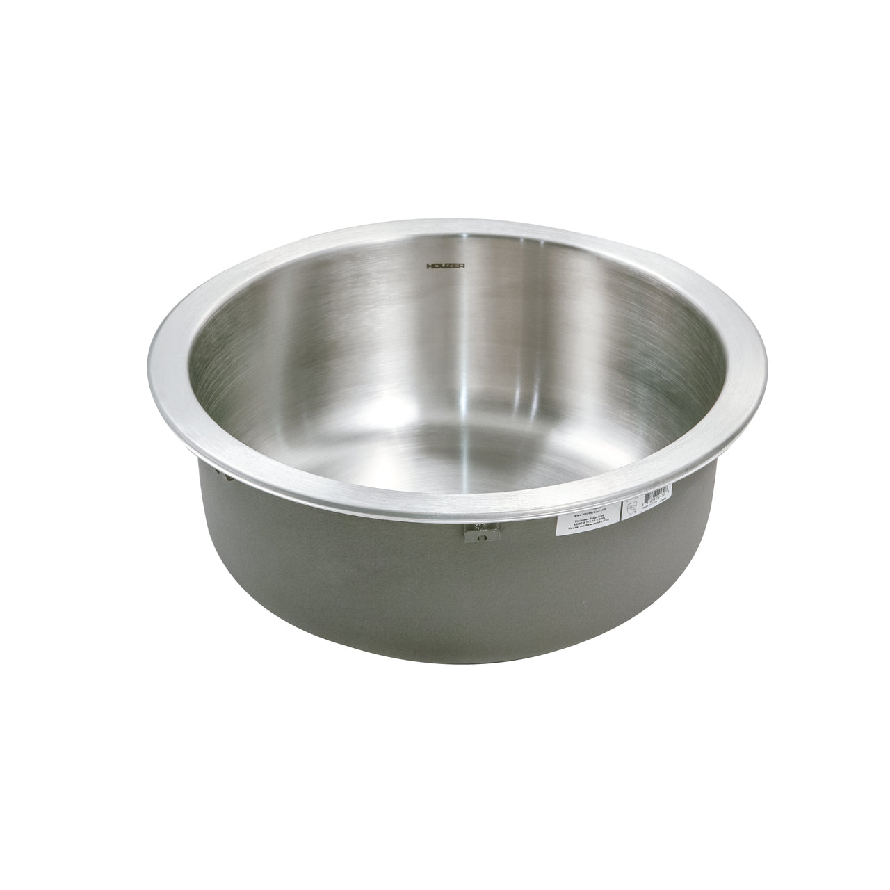 Houzer Club 18 inch Stainless Steel Undermount Single Round Bowl Bar Sink with Strainer