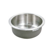 Thumbnail for Houzer Club 18 inch Stainless Steel Undermount Single Round Bowl Bar Sink with Strainer