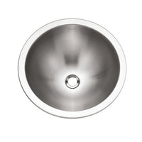 Thumbnail for Houzer Opus 16 inch Stainless Steel Undermount Round Bathroom Sink without Overflow