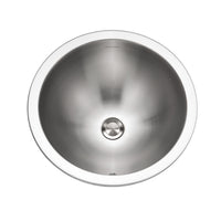 Thumbnail for Houzer Opus 16 inch Stainless Steel Drop-in Topmount Round Bowl Bathroom Sink with Overflow Drain Assembly, Nested 40-Pack