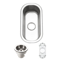 Thumbnail for Houzer Club 10 inch Stainless Steel Undermount Compact Bar and Prep Sink