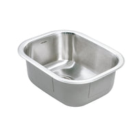 Thumbnail for Houzer Club 14 inch Stainless Steel Undermount Medium Bar and Prep Sink with Strainer & Bottom Grid