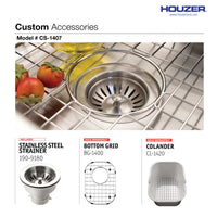 Thumbnail for Houzer Club 14 inch Stainless Steel Undermount Medium Bar and Prep Sink
