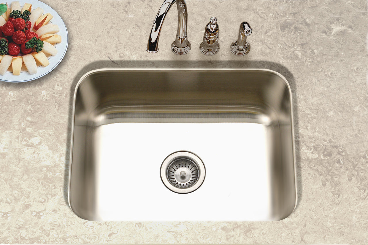 Houzer Elite 24 inch Stainless Steel Undermount Single Bowl Kitchen Sink, Nested 20-Pack