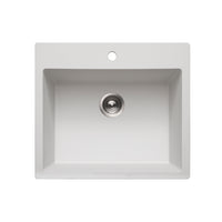 Thumbnail for Houzer Quartztone 25 inch Granite Composite Drop-in Topmount Single Bowl Kitchen Sink