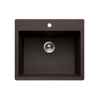 Thumbnail for Houzer Quartztone 33 inch Granite Composite Topmount Single Bowl Kitchen Sink