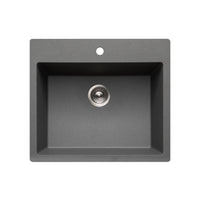 Thumbnail for Houzer Quartztone 33 inch Granite Composite Topmount Single Bowl Kitchen Sink